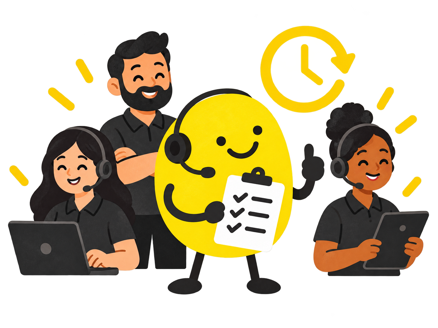 ELD Engine mascot supporting a compliance team