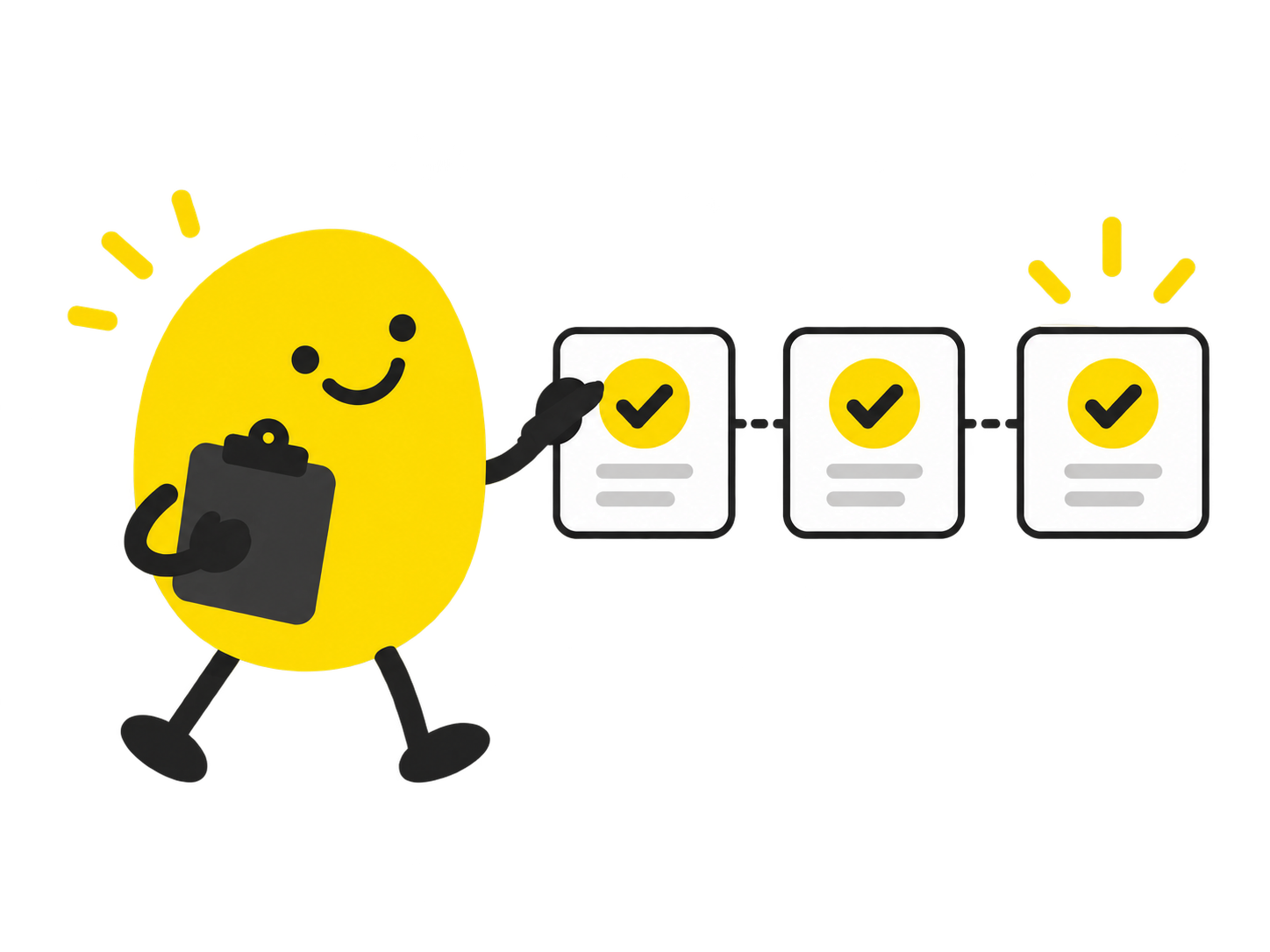 ELD Engine mascot following a compliance workflow